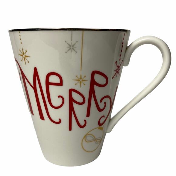 Lenox EAT DRINK BE MERRY Christmas Coffee Mug Holiday 12oz Cup Replacement Gift - Picture 1 of 11